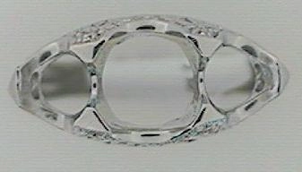 Ring/Semi-mount Lustrous Accent Charming Detail