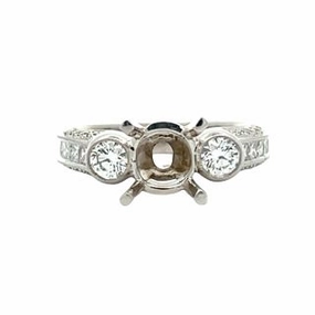 Ring/Semi-mount Gloss Finish Sculpted Feature