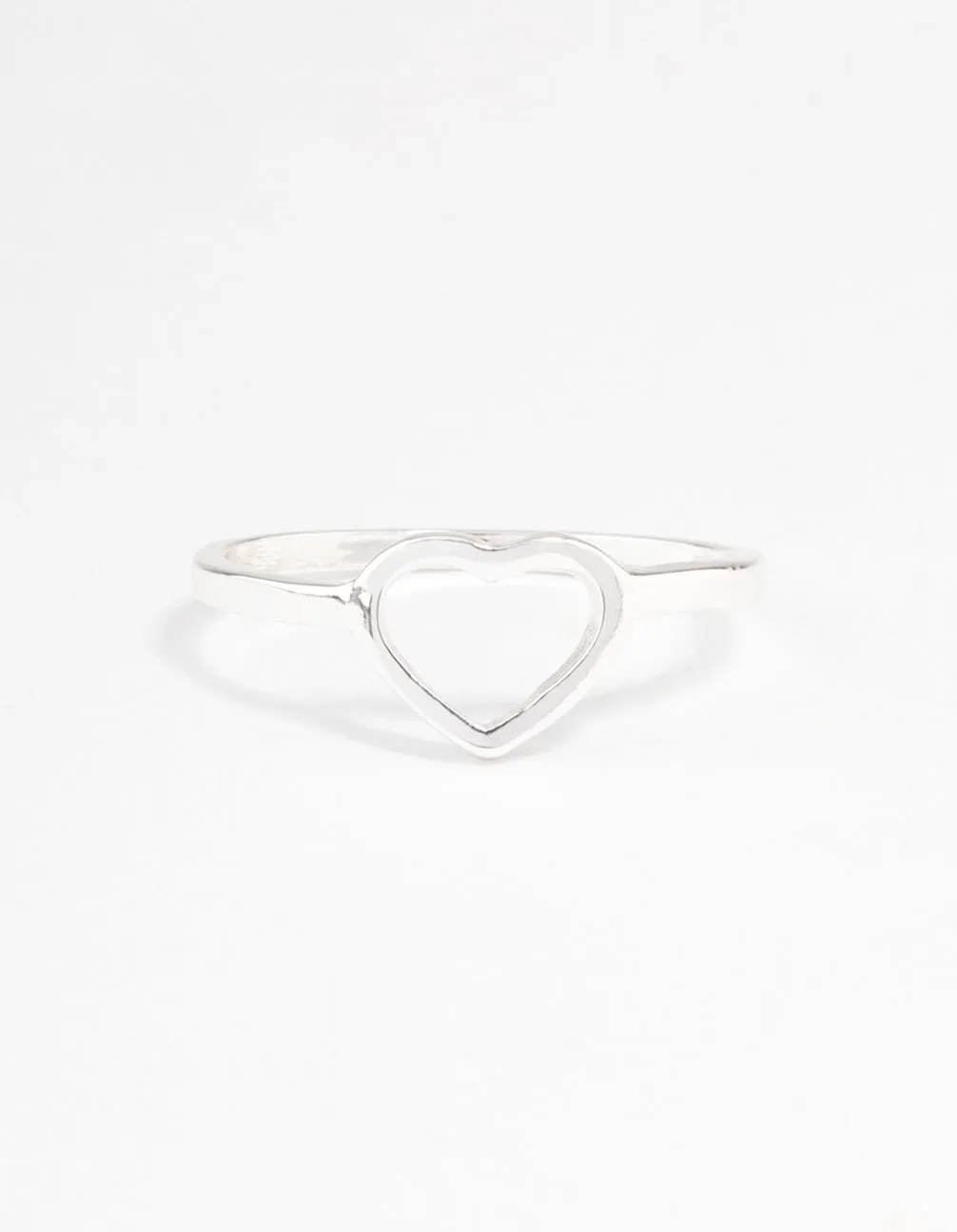 Silver Open Heart Ring Essential Jewelry