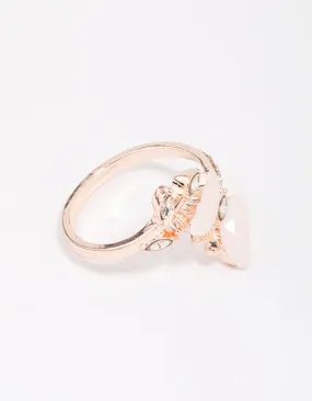 Rose Gold Butterfly Wrap Ring Custom Accessory Corrosion resistant
