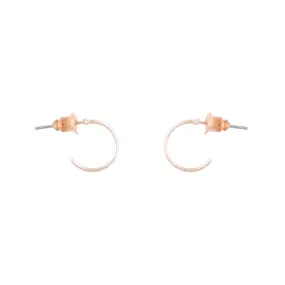 Rose Gold Mini Metal Hoop Earrings Elegant Element