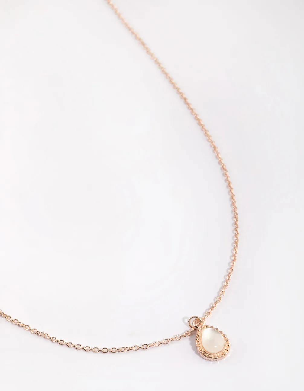 Rose Gold Teardrop Necklace Lightweight Choice