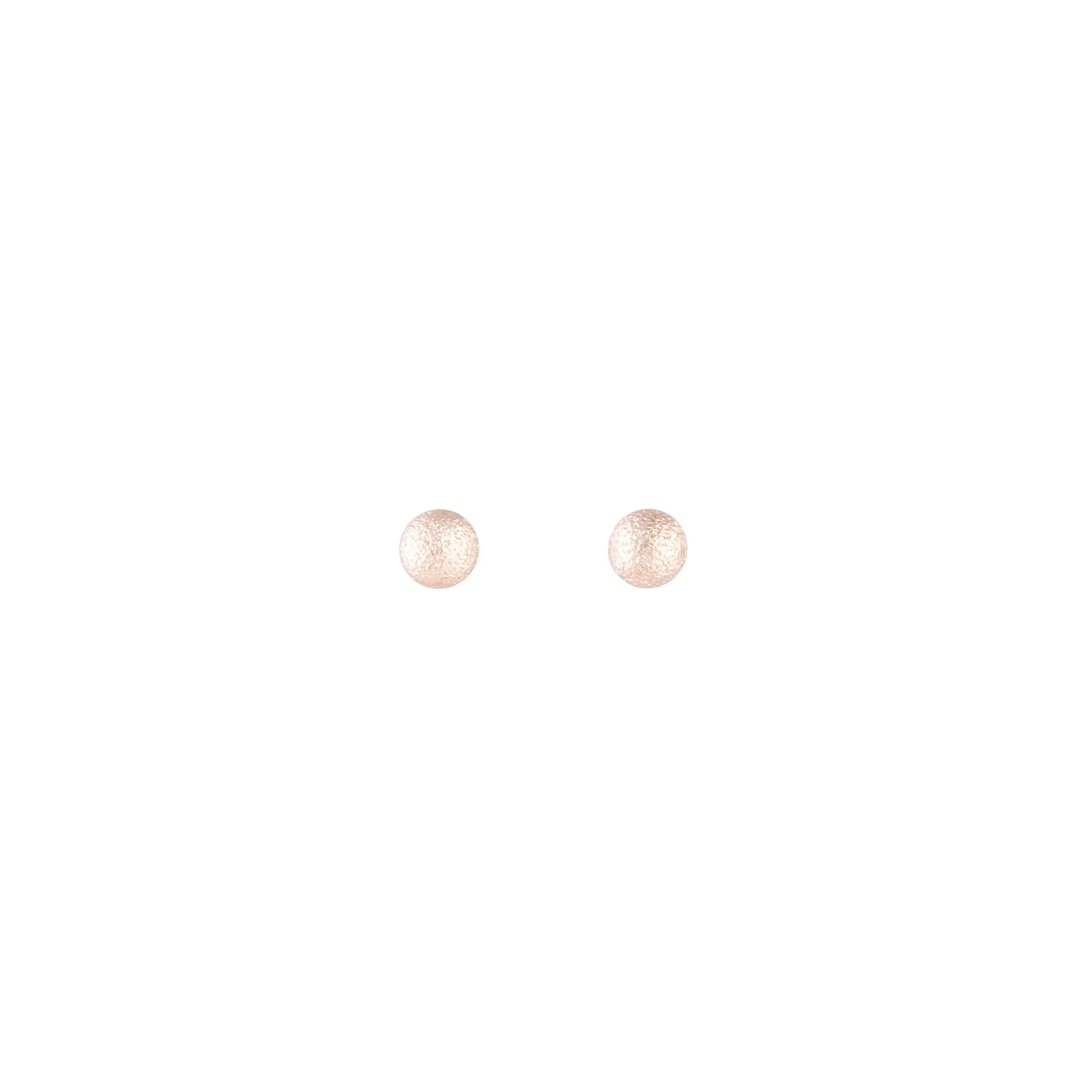 Office Decoration Rose Gold Texture Ball Stud Earrings