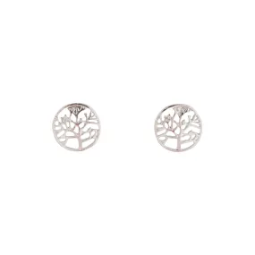 Silver Tree Of Life Stud Earrings Affordable Embellishment