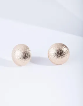 Premium Ornament Sparkling Jewelry Gold Sparkle Button Earrings