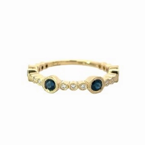 Everyday Charm Exclusive Detail SAPPHIRE AND DIAMOND STACKABLE BAND