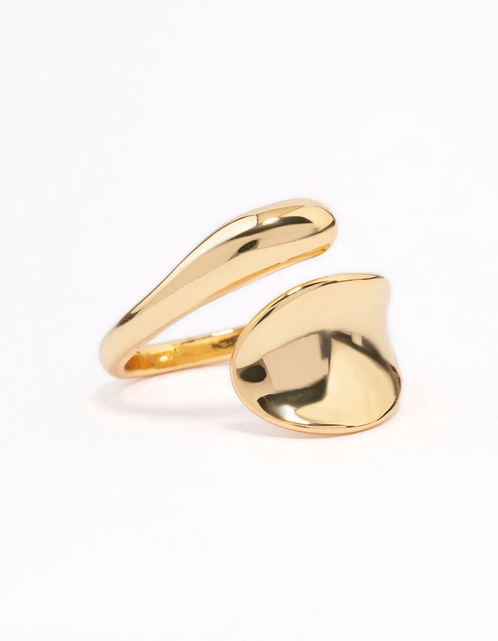 Gold Plated Bold Wrapped Ring Delicate Accessory Gentle Detail