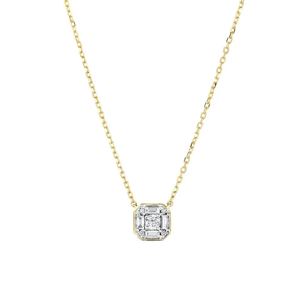 Lab Grown Diamond Mosaic Necklace Artful Style