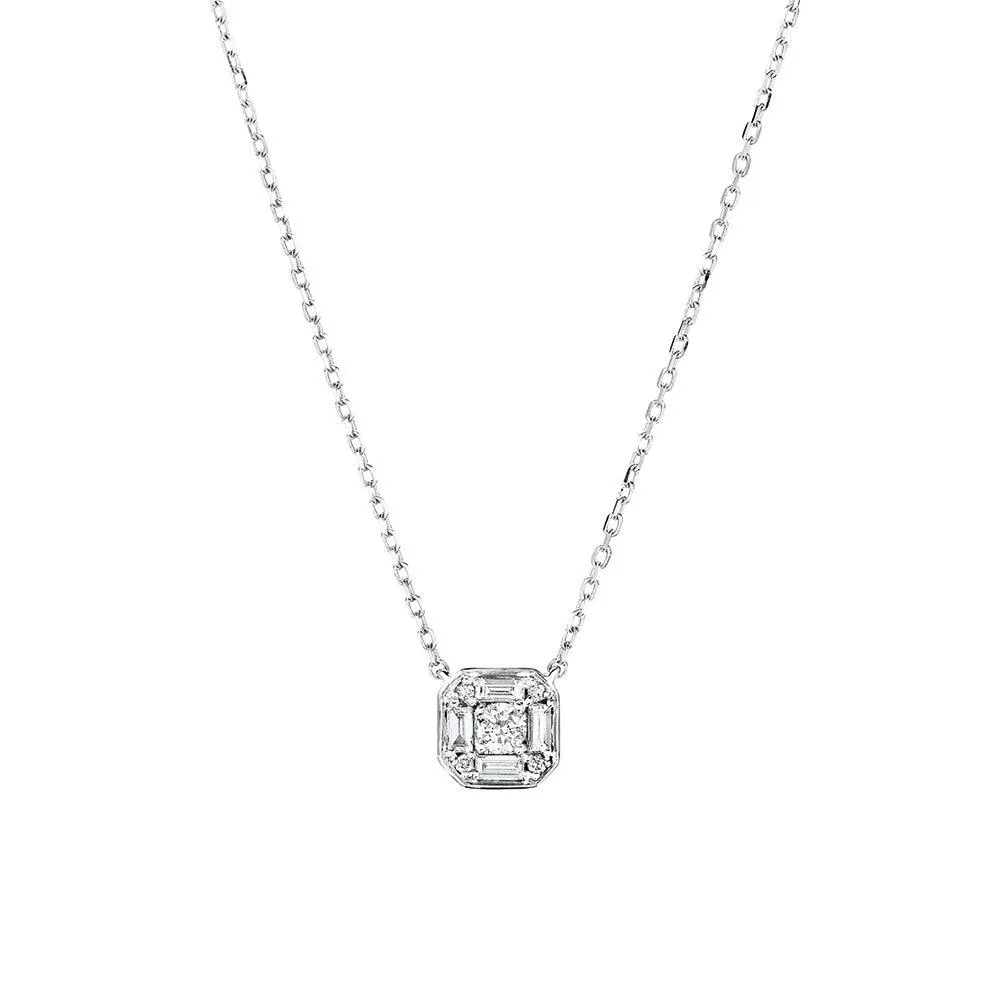 Sophisticated Present Luxury Gift Lab Grown Diamond Mosaic Necklace