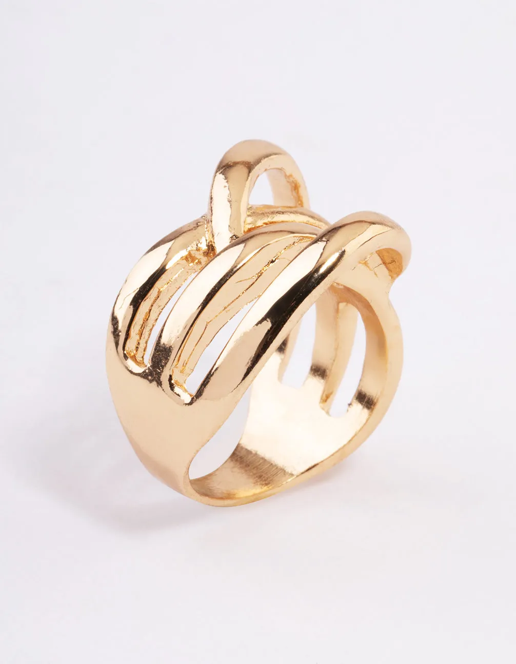 Gold Multi Row Wrap Ring Resilient Style