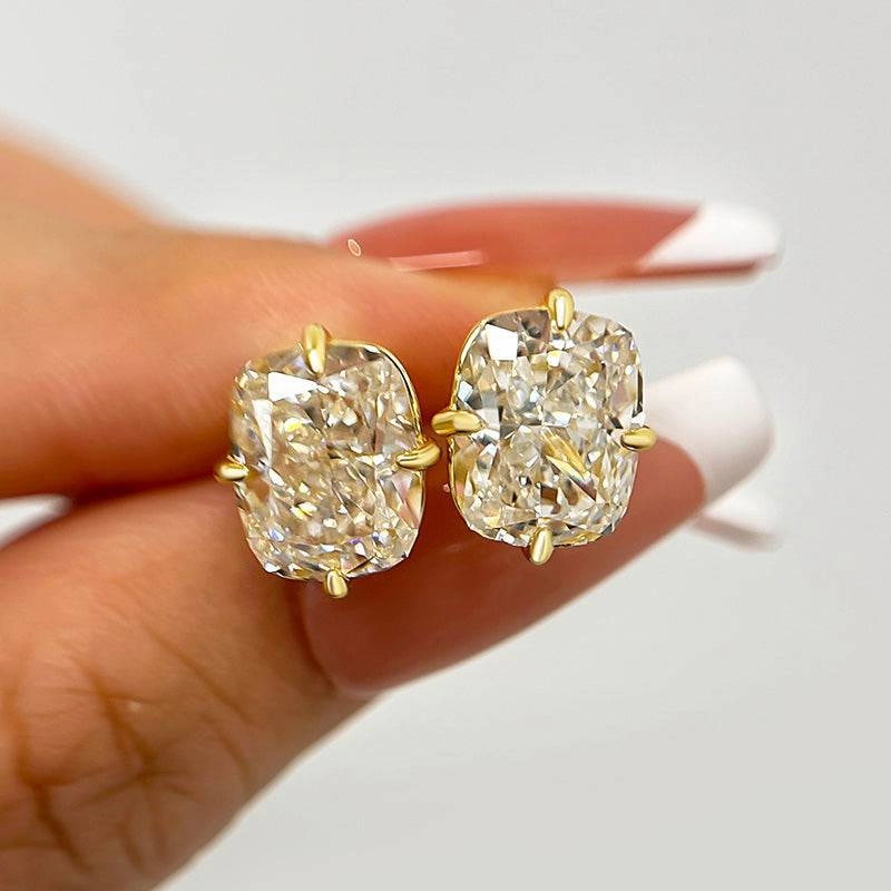Louily Vintage Cushion Cut Women's Stud Earrings Office Vibe