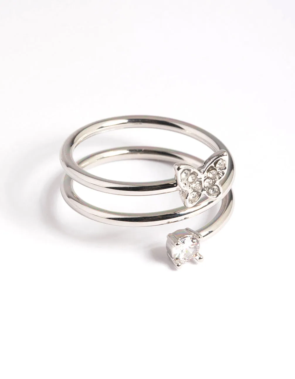 Silver Mini Butterfly Wrap Ring Urban Present