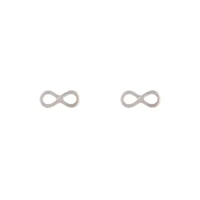 Silver Open Infinity Stud Earrings Secure Essential Stunning Decor