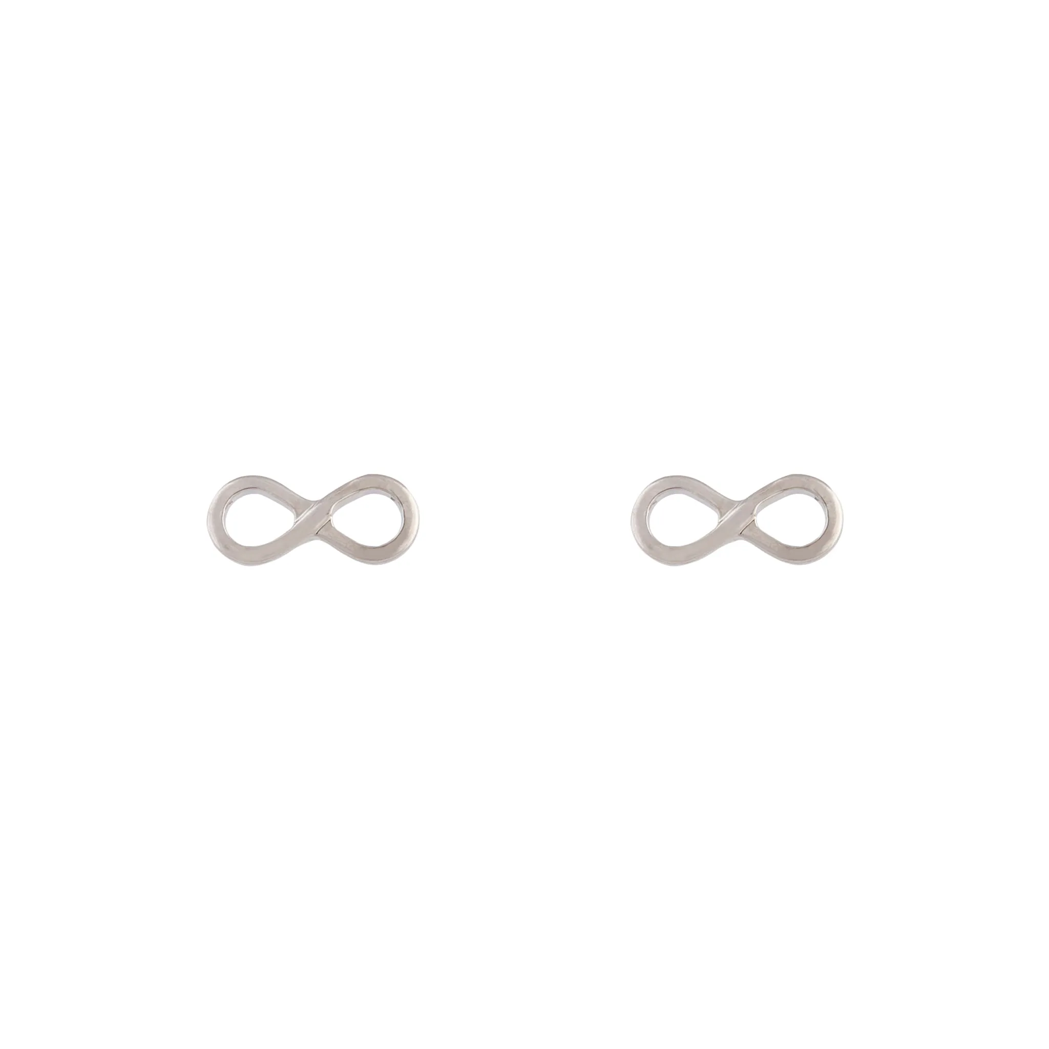 Silver Open Infinity Stud Earrings Secure Essential Stunning Decor