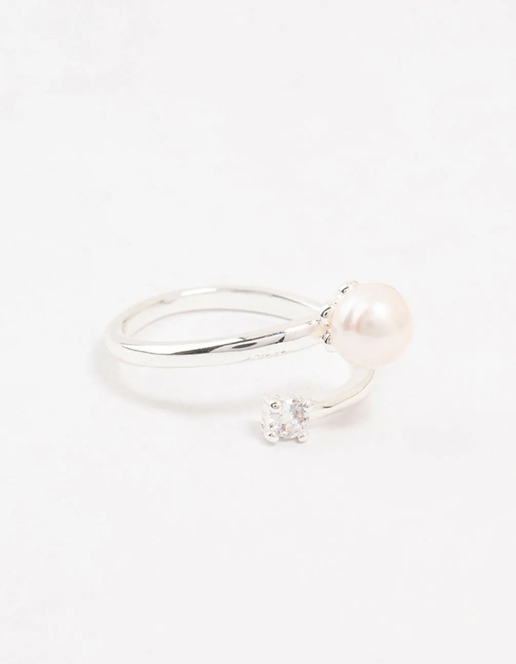 Silver Plated Dainty Cubic Zirconia Wrapped Ring Daily Motion