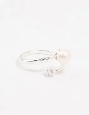 Silver Plated Dainty Cubic Zirconia Wrapped Ring Daily Motion
