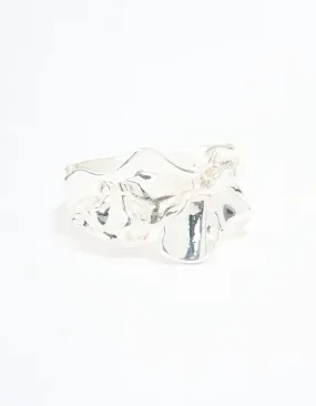 Silver Plated Molten Band Ring Decorative Purpose