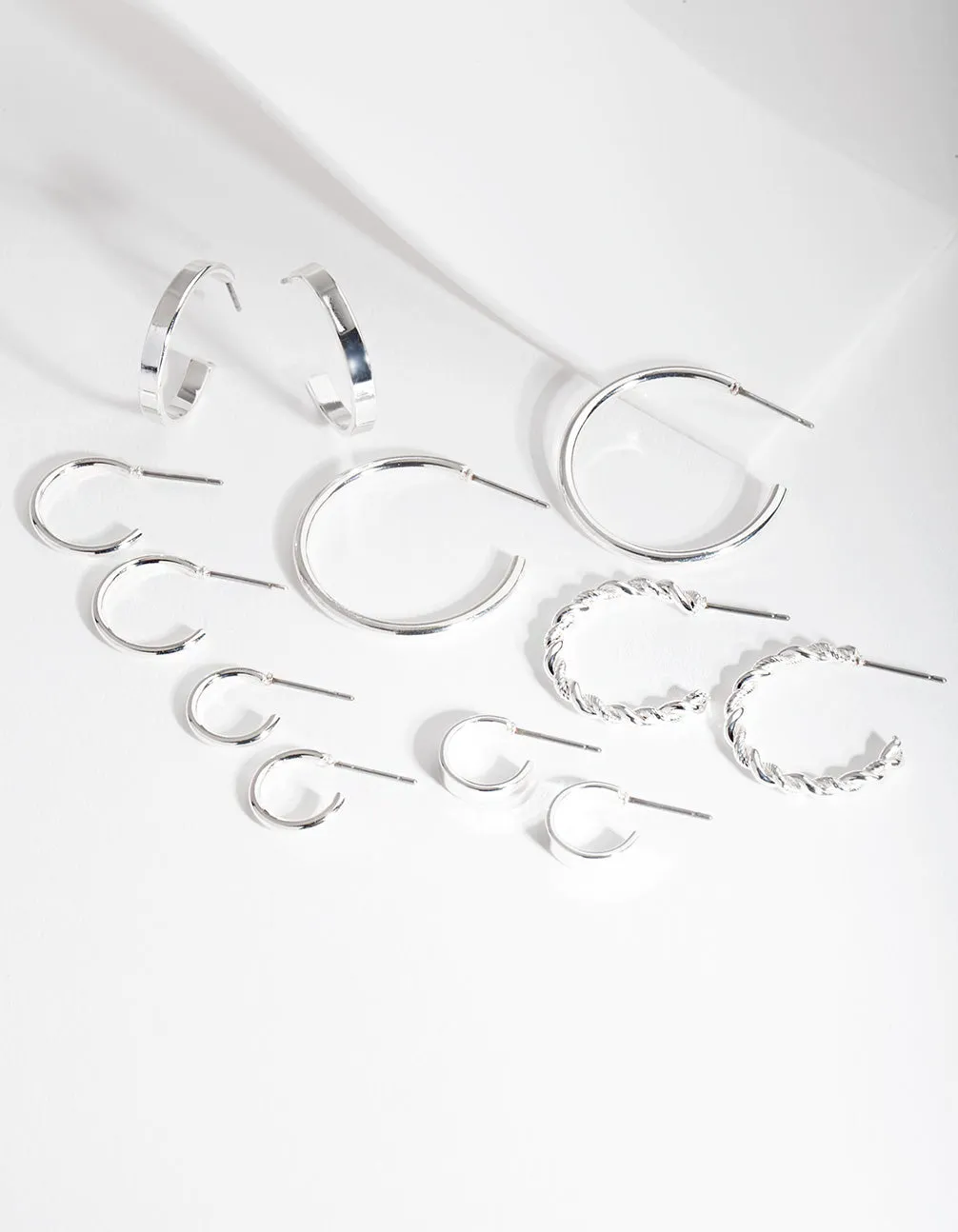 Silver Sleeper Hoop Earring 6-Pack Sturdy Item