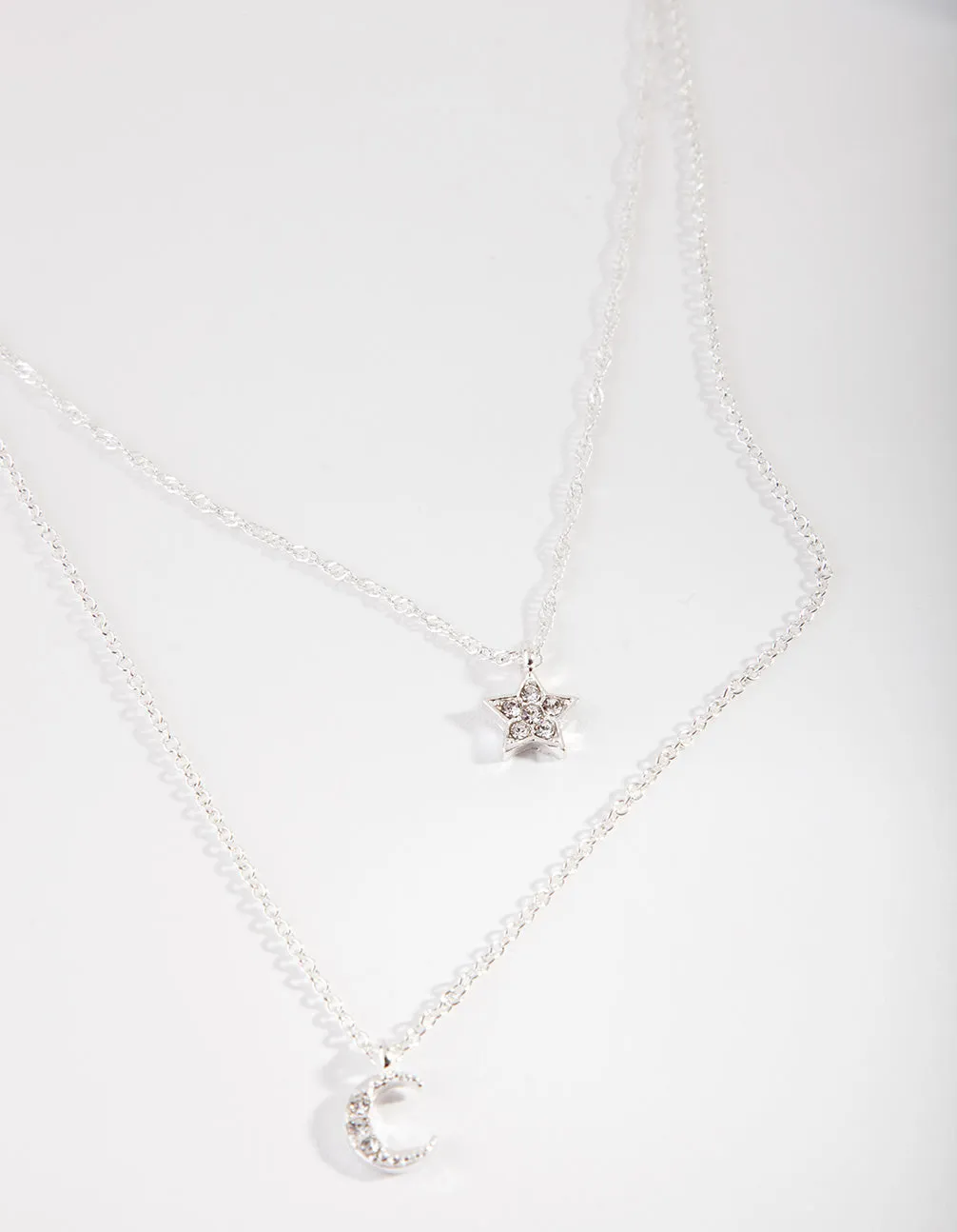 Holiday Jewelry Attractive Present Silver Starry Night Layered Necklace