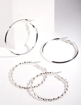 Unique Element Silver Ultimate Hoop Earring Pack