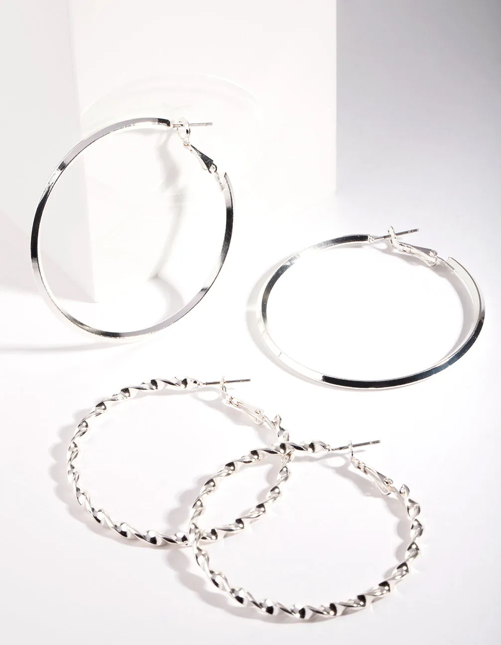 Unique Element Silver Ultimate Hoop Earring Pack