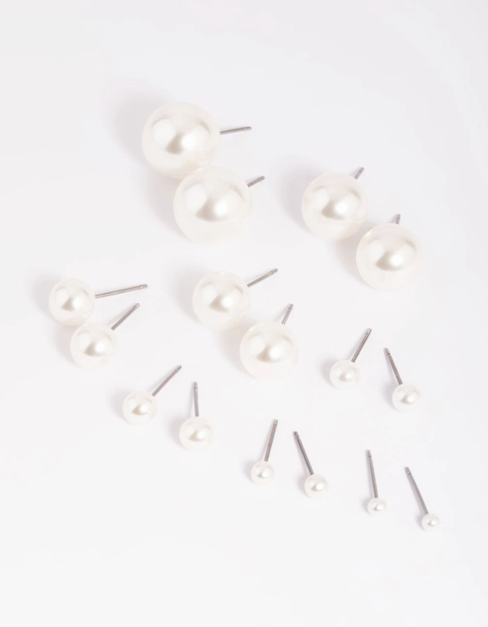 Silver Pearl Stud 8-Pack Party Ornament