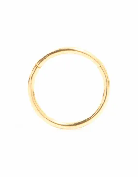 Bohemian Item Gold Plated Titanium Thin Clicker Ring 8 mm