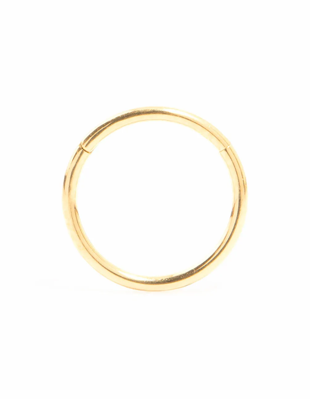 Bohemian Item Gold Plated Titanium Thin Clicker Ring 8 mm
