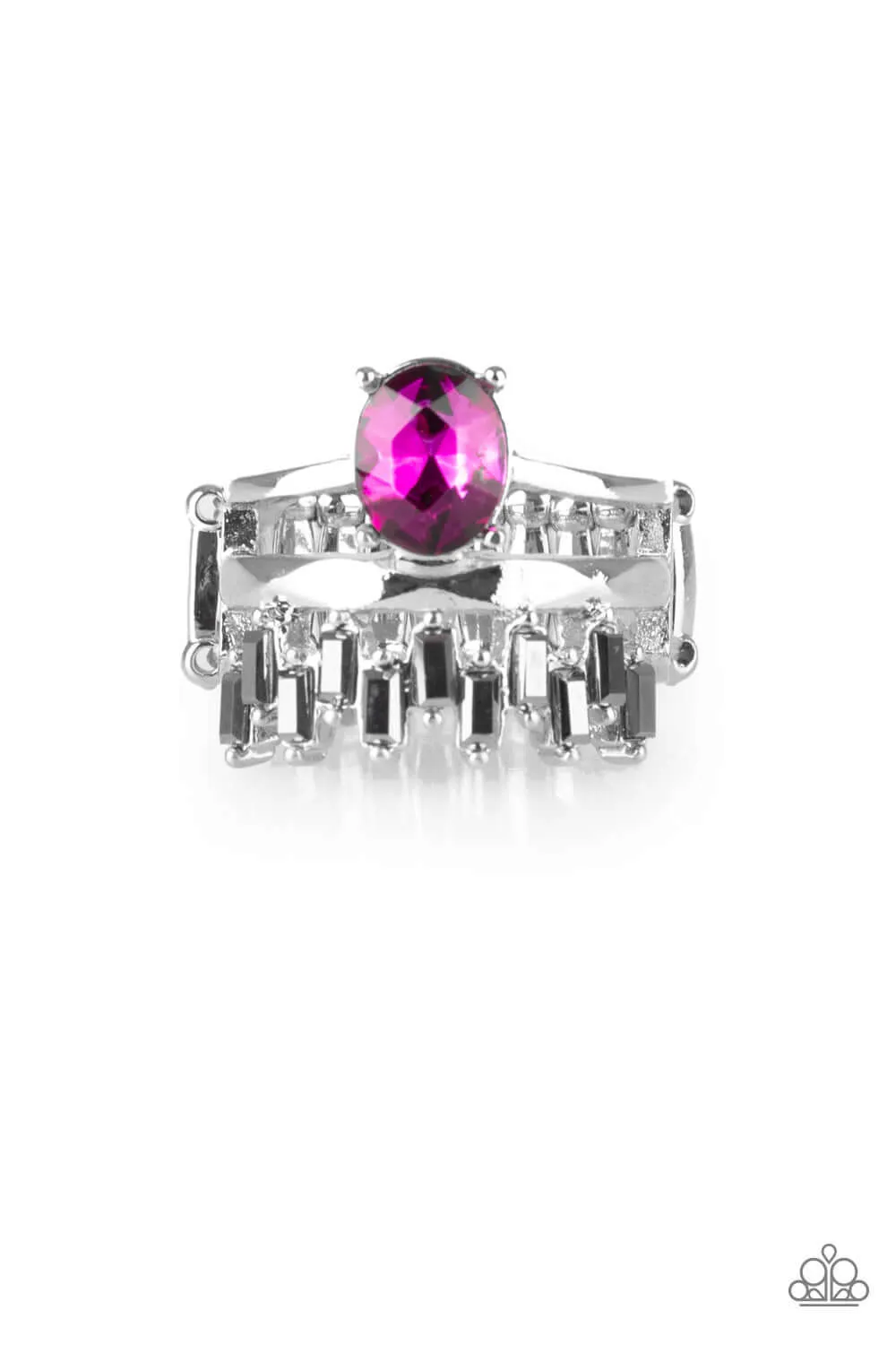 Paparazzi Accessories ? Crowned Victor - Pink Ring?Flat Rate Ship $4.50? Balanced Contour Dynamic Accent