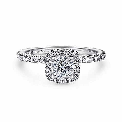 Light Feature Timeless Shine DIAMOND CUSHION HALO SEMI-MOUNT