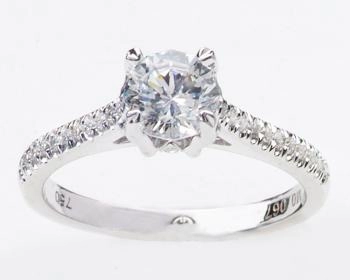 Ring/Semi-mount Sculpted Finish Fashion Classic