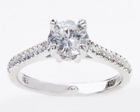 Ring/Semi-mount Sculpted Finish Fashion Classic