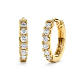 Premium Selection Small Lab Grown Diamond Huggie Hoop Earrings