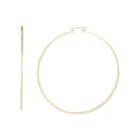 Vintage-Inspired Piece Polished Gold Large Hoop Earrings