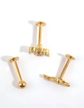 Gorgeous Creation Gold Titanium Textured Snake Flat Back Pack