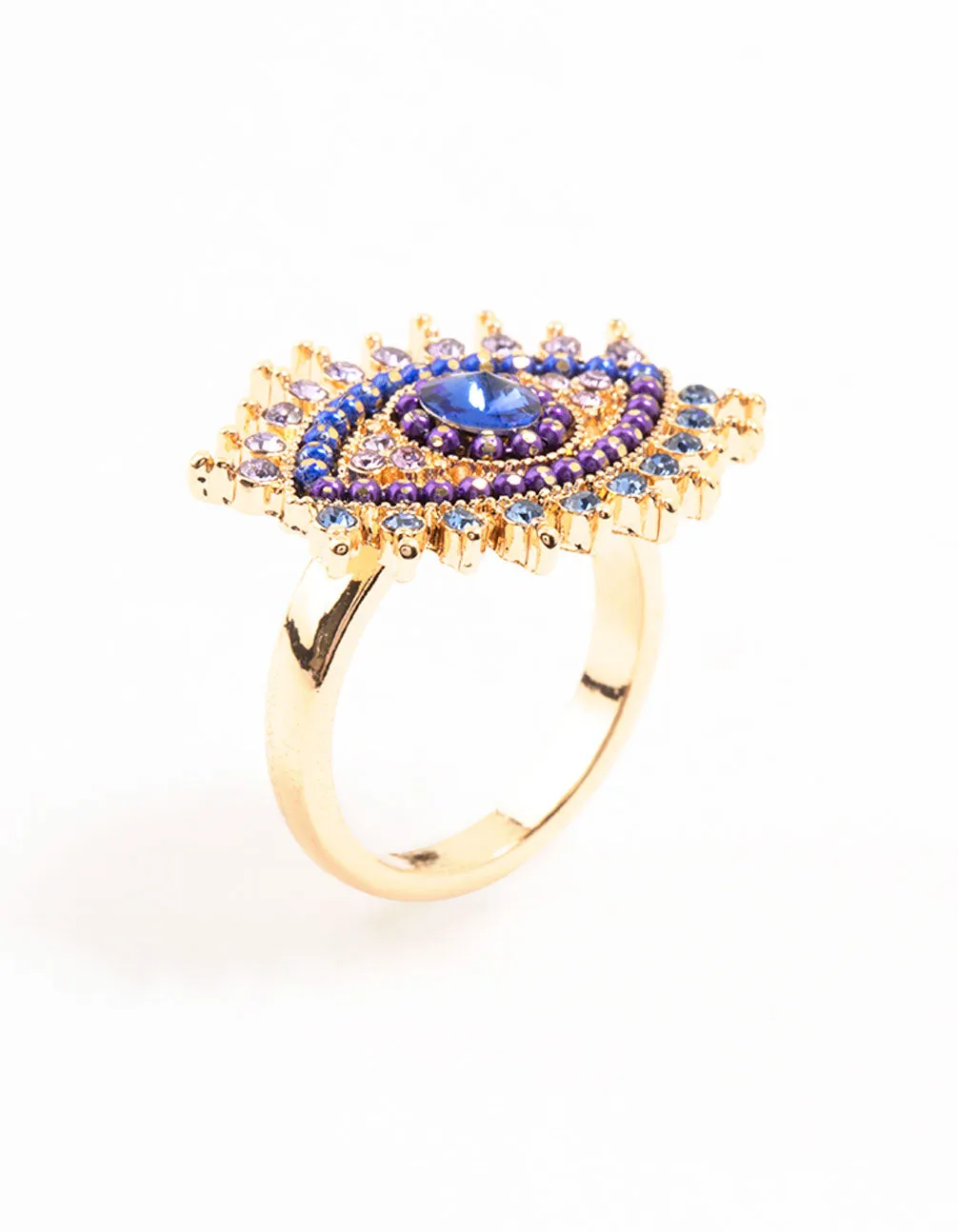 Timeless Flow everyday elegance Gold Opulent Evil Eye Ring