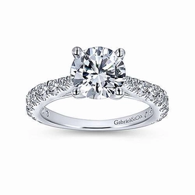 Polished Design SOLITAIRE SEMI-MOUNT WITH DIAMOND SHANK