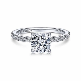 SOLITAIRE SEMI-MOUNT WITH DIAMOND SHANK Date Style Elegant Pick