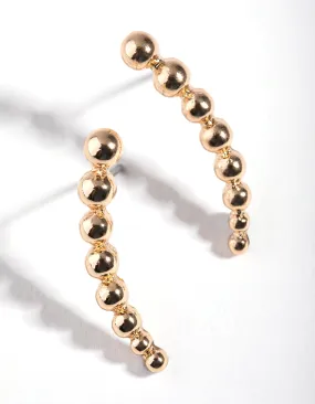 Gold Ball Crawler Earrings daily accessory Beautiful Look