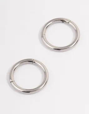 Luxurious Look Elegant Element Surgical Steel Sleeper Earrings 8mm