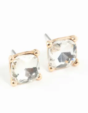 Beautiful Style Square Diamante Set Stud Earrings