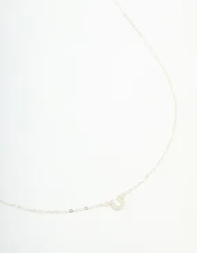Artful Style Sterling Silver Cubic Zirconia Horseshoe Necklace