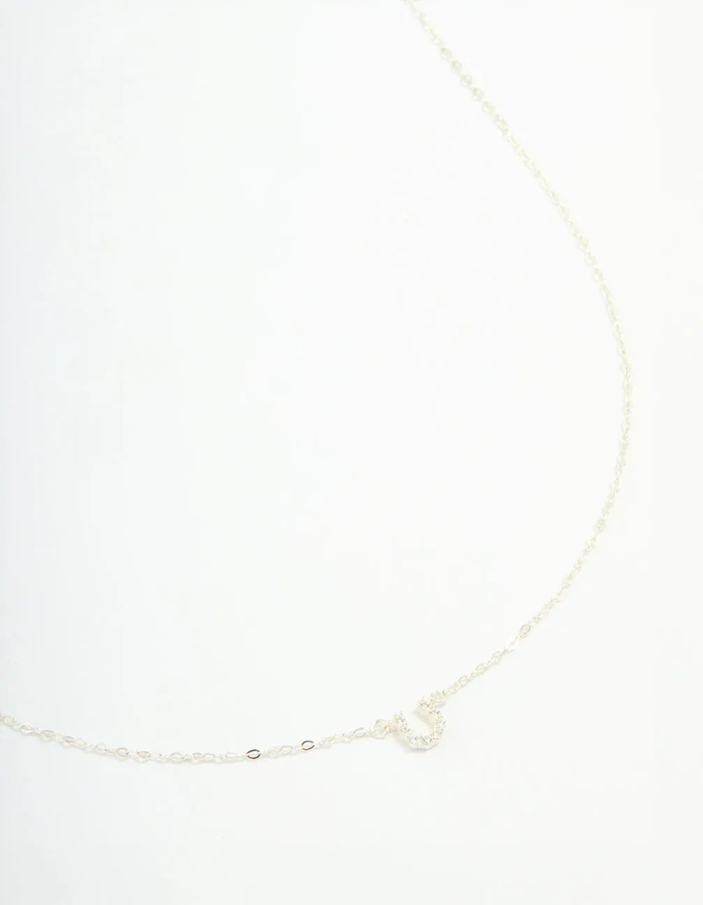 Artful Style Sterling Silver Cubic Zirconia Horseshoe Necklace