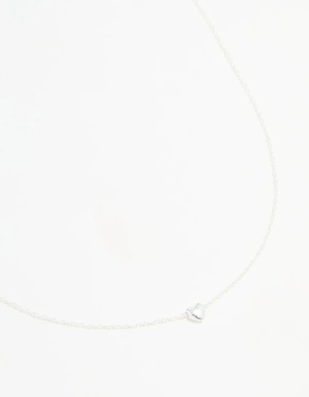 Sterling Silver Heart Pendant Necklace Fantastic Design Simple Gift