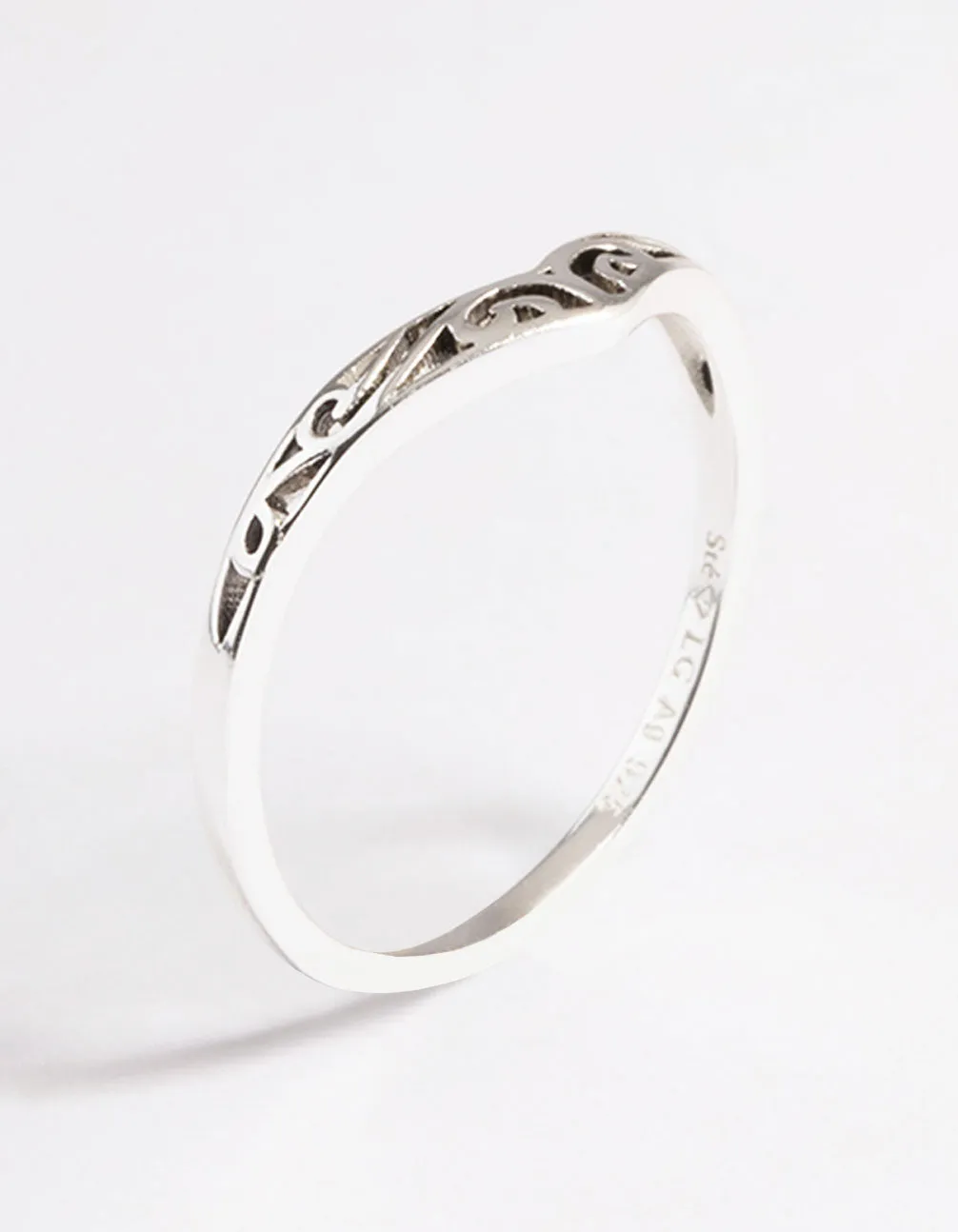 Sterling Silver Swirl Detail Point Ring Meaningful Work