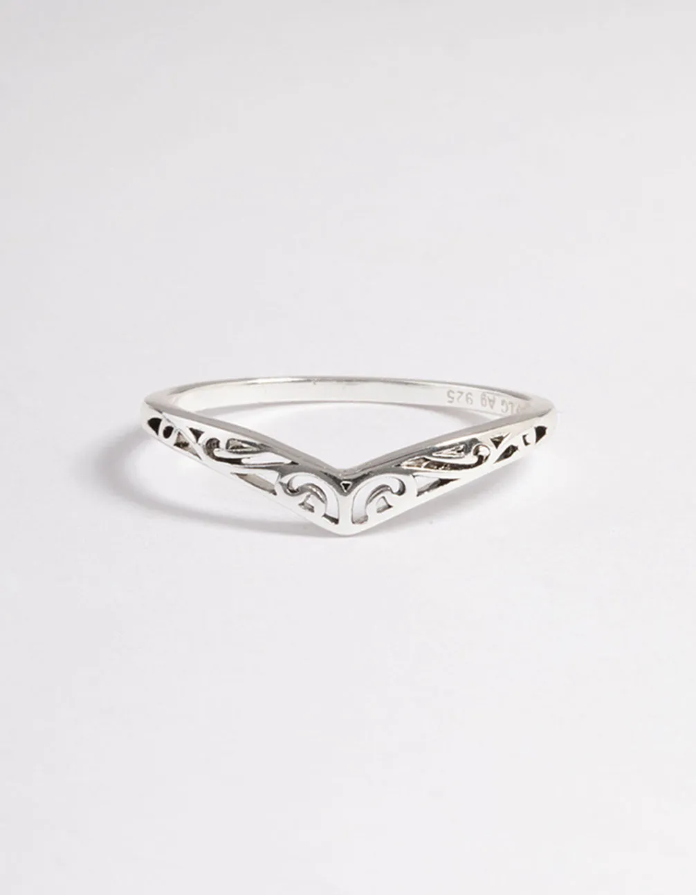 Daily Detail Popular Choice Sterling Silver Swirl Detail Point Ring
