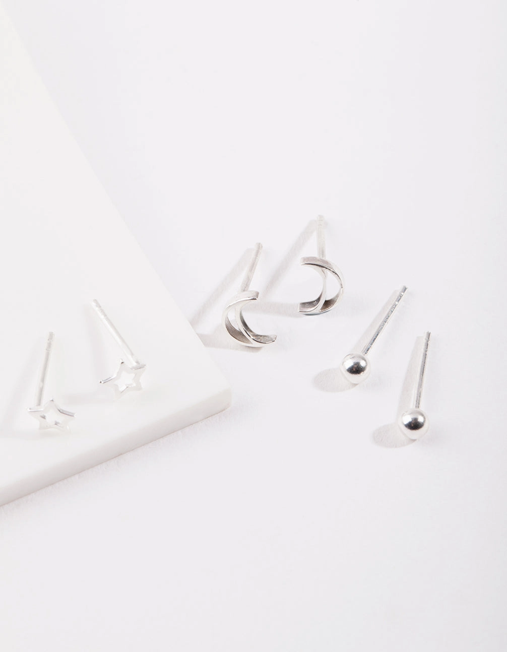 Beautiful Embellishment Sterling Silver Celestial Earring Pack