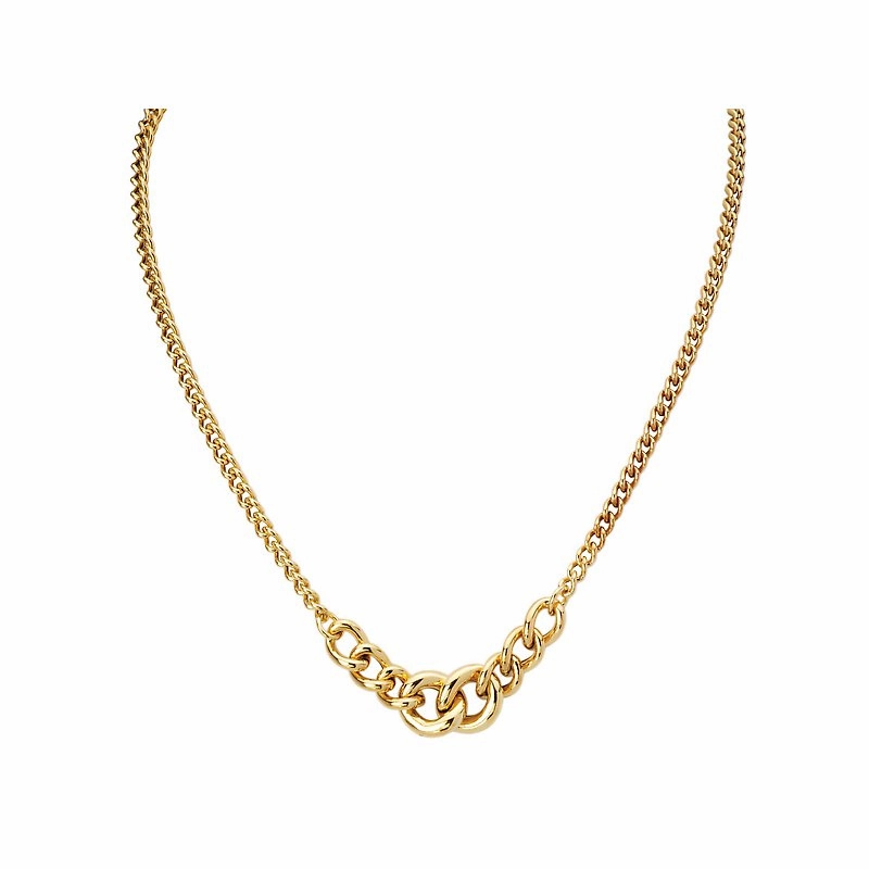 High-End Quality Sterling Silver Gold Plated Curb Chain Necklace