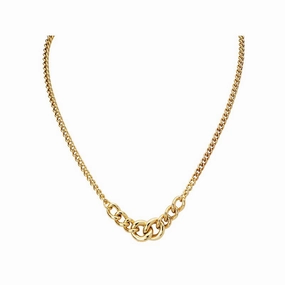 High-End Quality Sterling Silver Gold Plated Curb Chain Necklace