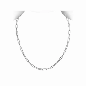 Sterling Silver Paperclip Necklace with Lobster Clasp Chic Glam Fresh Highlight